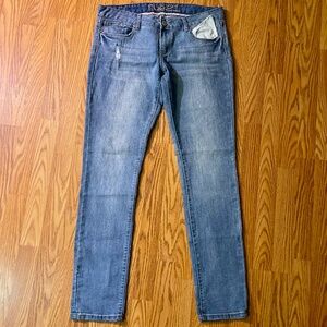 Rue21 Straight Leg Mid Rise Womens Light Wash Jeans Size 11/12 Long Vintage Y2K